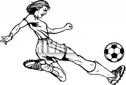 Soccer woman kicking ball | Clipart Panda - Free Clipart Images