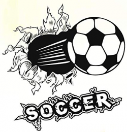 Amazon.com: CrazyWEN-Sticker-Soccer Ball Bursting Through ...