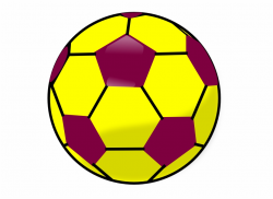 Blue And Yellow Soccerball Clip Art At Clker - Red Soccer Ball ...