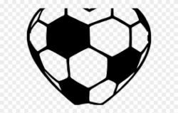Heart Clipart Soccer - Soccer Ball Heart Clipart - Png Download ...