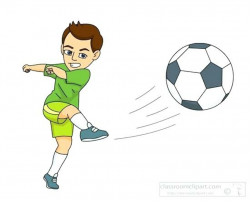 Soccer Clipart Images Player Kicking The Ball – Plantt