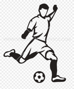 Play Clipart Soccer Kick - Soccer Player Kicking Ball - Png Download ...