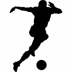 Soccer player silhouette vector - Free vector image in AI and EPS ...