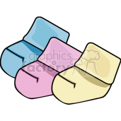 baby socks clipart. Royalty-free clipart # 156360