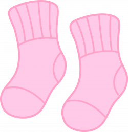 Baby Girl Pink Socks - Free Clip Art