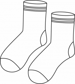 Socks clipart black and white 3 » Clipart Station