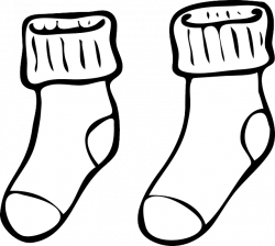 Socks clip art free sketch coloring page image #37621