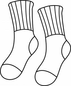 Socks Coloring Page Colorable socks outline | Socks ...