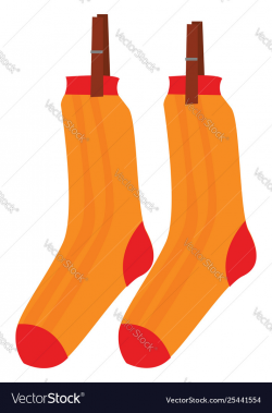 Clipart pair socks hanging while