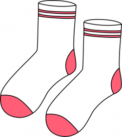 Pair of White and Pink Socks | Escuela | Pink socks, Sock ...