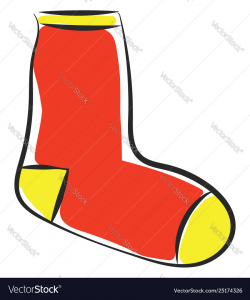 Clipart a showcase red-colored pair socks