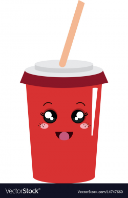 Soda drink kawaii character