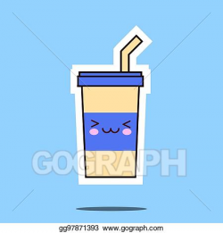 Vector Art - Kawaii soda cup icon image. EPS clipart ...