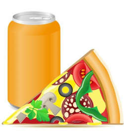 pizza and aluminum cans with soda - Download Free Vectors ...