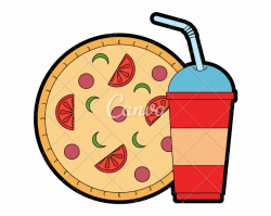 Pizza Clip Delicious - Pizza And Soda Clipart Free PNG ...