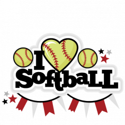 Heart softball title scrapbook cut file cute clipart files for ...