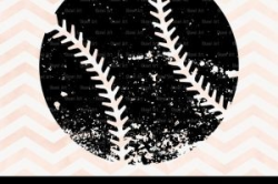 Distressed baseball ball. Softball. Vector silhouette. Vector icon ...