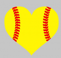 Softball heart clipart - Clip Art Library