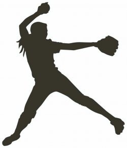 Girl softball pitcher clipart - ClipartFest | Silhouette | Softball ...