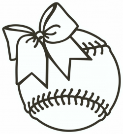 Softball Clipart Black And White ... | Vinyl Images | Softball ...