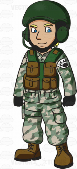 A US Army Tank Operator #cartoon #clipart #vector ...