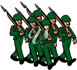 Royalty Free Clipart Image of Soldiers Marching #493546 ...