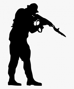 Soldier Silhouette - Soldier Shot Silhouette Png #2321302 ...