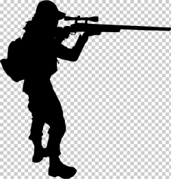 Sniper rifle Silhouette Soldier, shooter PNG clipart | free ...