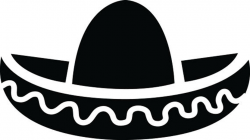 Mexican sombrero hat black and white clipart clipart images ...