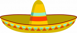 Amazon.com: Simple Colorful Mexican Sombrero Hat Cartoon ...