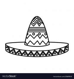 Mexican mariachi hat icon