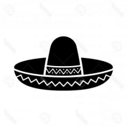 Cinco De Mayo Mexican Man Silhouette With Sombrero Vector ...