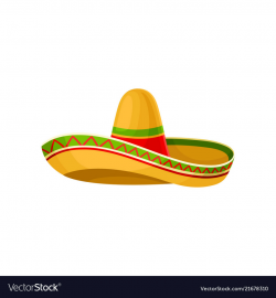 Mexican sombrero hat on a