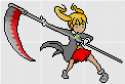 Maka from soul eater | Anime pixel art, Pixel art templates ...