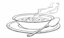 Black and white soup clip art - ClipartPost