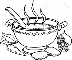Soup Clipart Black And White | Letters throughout Soup ...