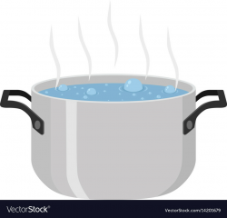Boiled soup in pot meal with vegetables meat