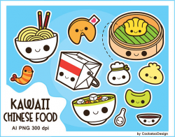 Kawaii chinese food clipart, kawaii food clipart, fortune ...