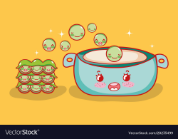 Peas soup japanese food kawaii cartoon