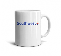Amazon.com: Ruslin Southwest Airlines Logo White Ceramic ...