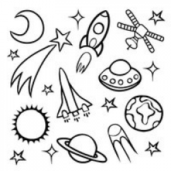 Cartoon Doodle Space Element stock vectors - Clipart.me