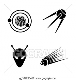 Vector Art - Space. simple related vector icons. EPS clipart ...