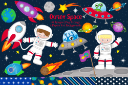 Space clipart, Space graphics & illustrations, Astronauts