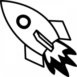 Spaceship rocket clipart black and white free clipart images ...