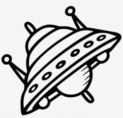 Clipart Simple Spaceship Big - Spaceship Clipart Black And ...