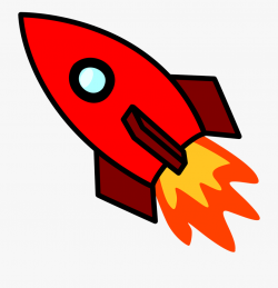 Spaceship Clipart Transparent - Red Rocket Clipart, Cliparts ...