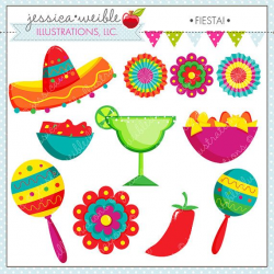 Fiesta Cute Digital Clipart, Spanish Mexican Clipart ...