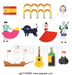 Vector Clipart - Spanish symbols. Vector Illustration ...
