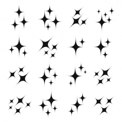 Sparkle clipart black and white 1 » Clipart Station
