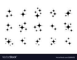 Star sparkles twinkling set